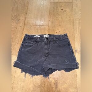 Charcoal Denim Shorts